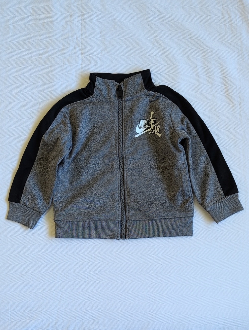 nike air jordan sporty zip-up activewear jacket gray 12 months baby